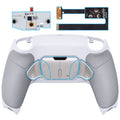 eXtremeRate Silver Real Metal Buttons (RMB) Version RISE4 Remap Kit for PS5 Controller BDM-010/020 - Rubberized Gray eXtremeRate
