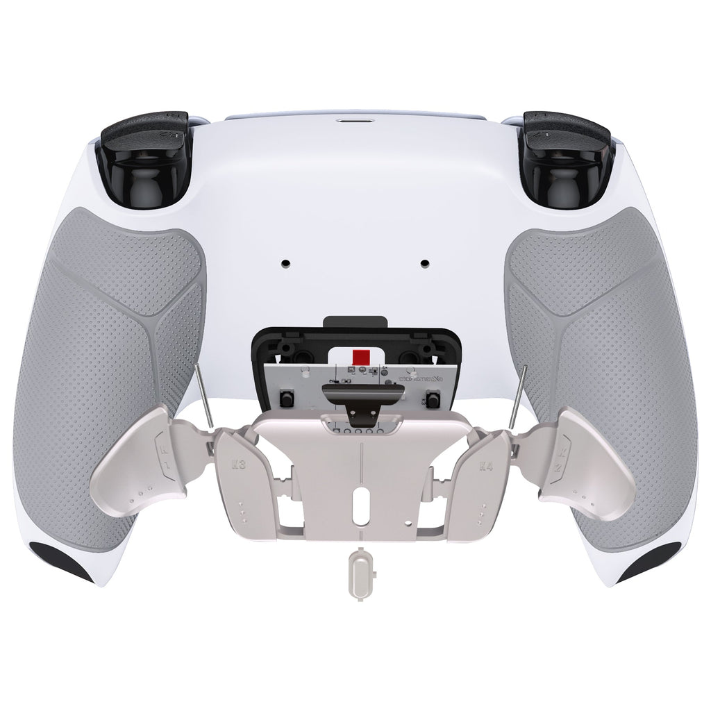 eXtremeRate Silver Real Metal Buttons (RMB) Version RISE4 Remap Kit for PS5 Controller BDM-010/020 - Rubberized Gray eXtremeRate