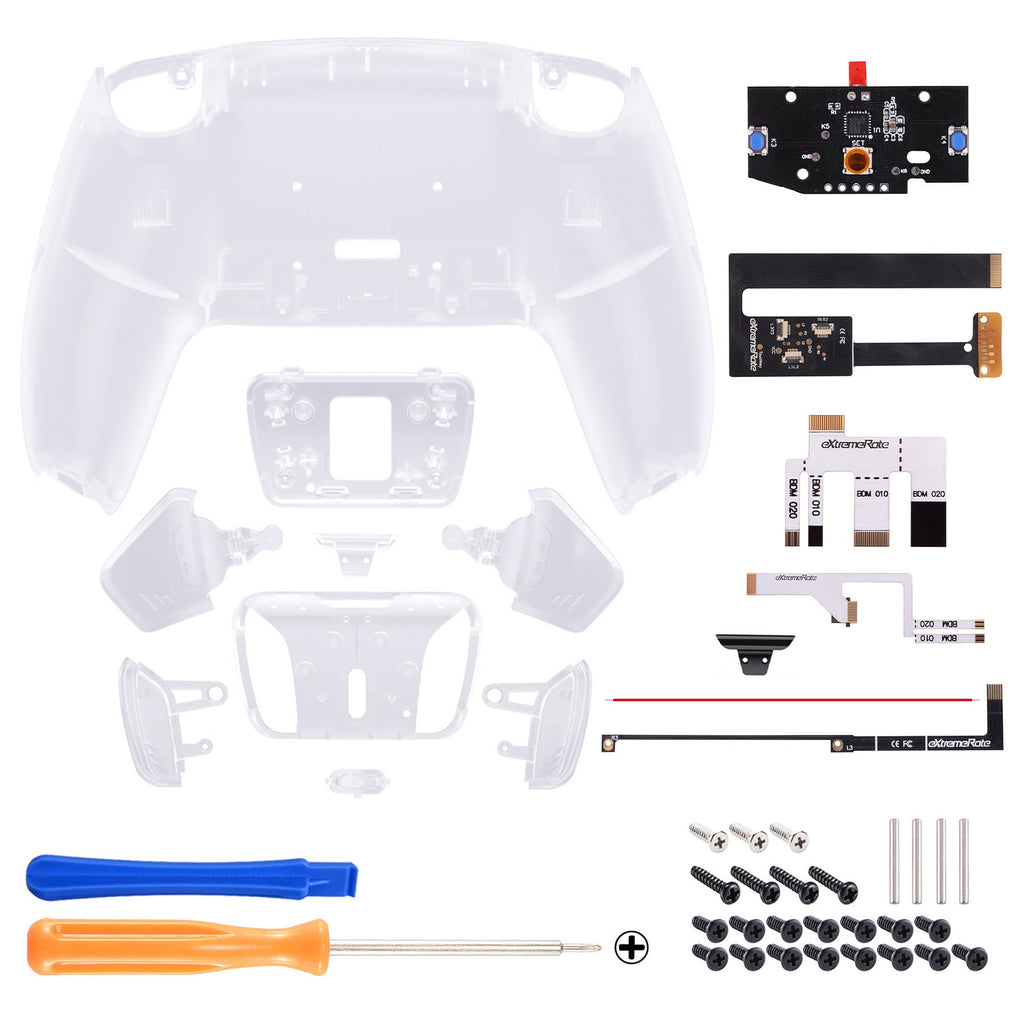 eXtremeRate Remappable RISE4 Remap Kit for PS5 Controller BDM-010/020 - Clear eXtremeRate