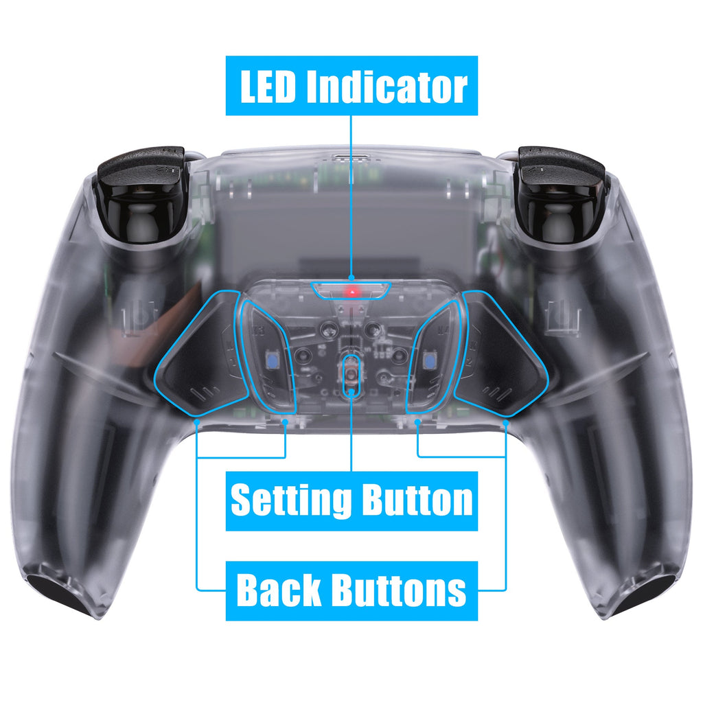 eXtremeRate Remappable RISE4 Remap Kit for PS5 Controller BDM-010/020 - Clear eXtremeRate