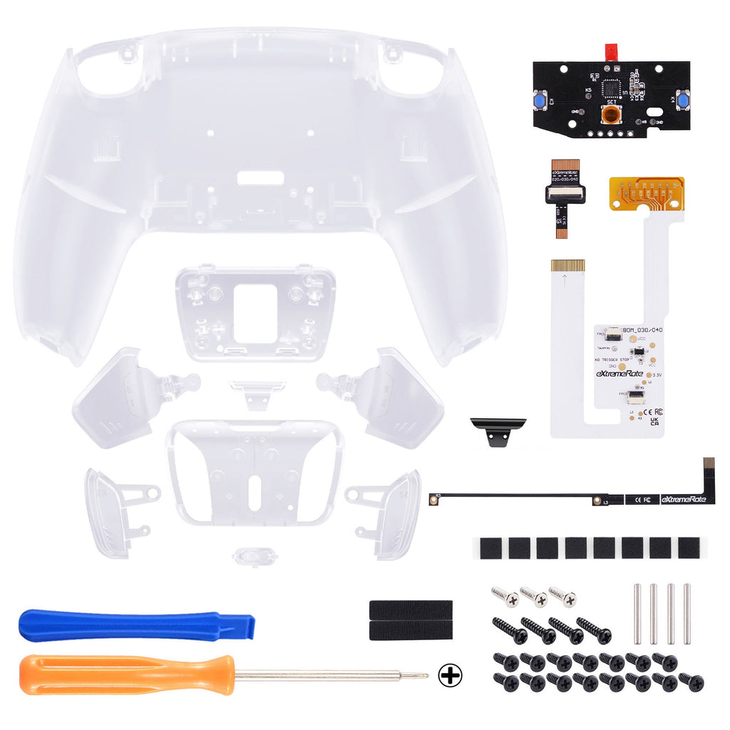 eXtremeRate Remappable RISE4 V3 Remap Kit for PS5 Controller BDM-030/040/050 - Clear eXtremeRate