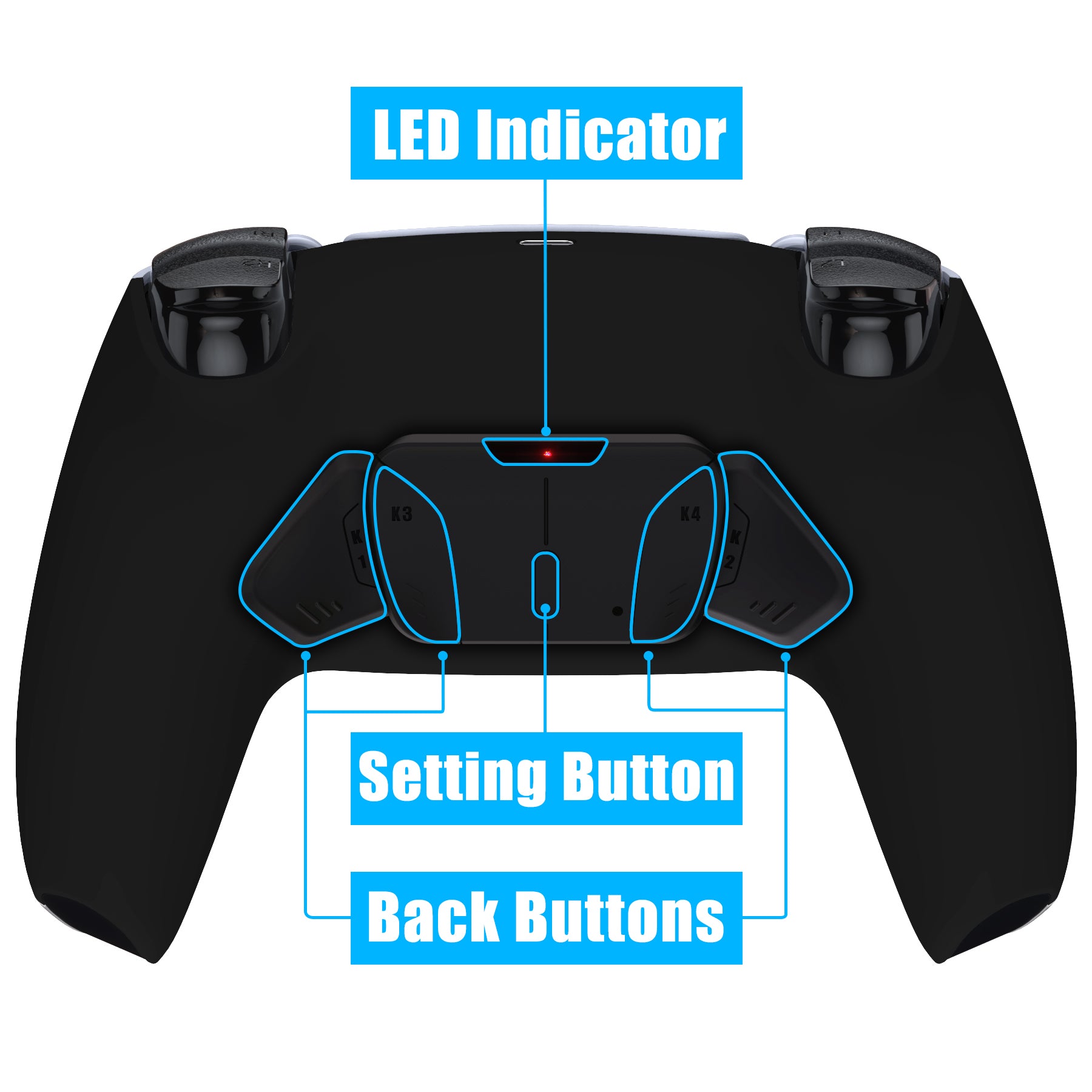 eXtremeRate Remappable RISE4 Remap Kit for PS5 Controller BDM-010/020 - Black eXtremeRate