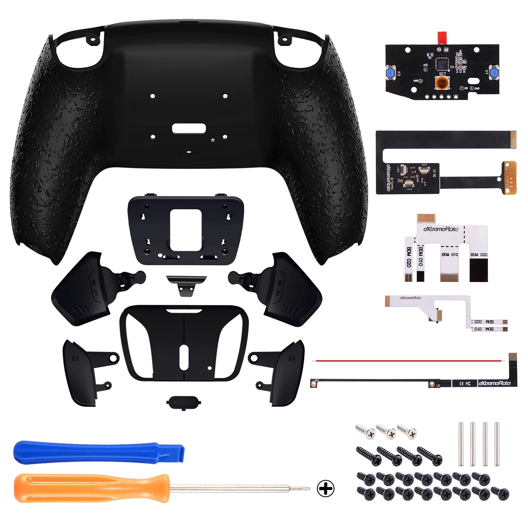 eXtremeRate Remappable RISE4 Remap Kit for PS5 Controller BDM-010/020 - Textured Black eXtremeRate