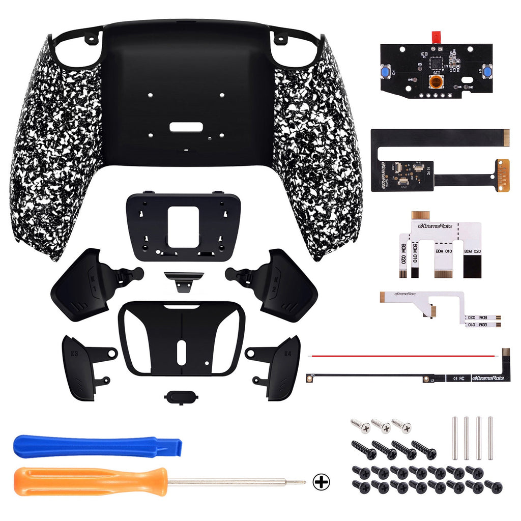 eXtremeRate Remappable RISE4 Remap Kit for PS5 Controller BDM-010/020 - Textured White eXtremeRate