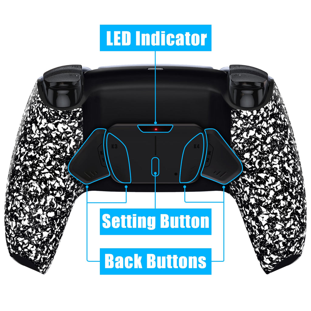 eXtremeRate Remappable RISE4 Remap Kit for PS5 Controller BDM-010/020 - Textured White eXtremeRate