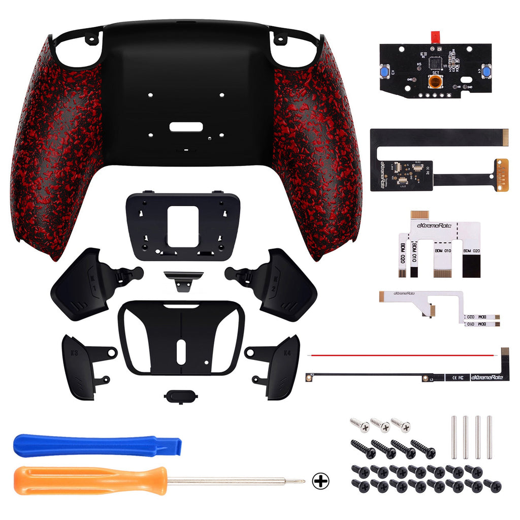 eXtremeRate Remappable RISE4 Remap Kit for PS5 Controller BDM-010/020 - Textured Red eXtremeRate