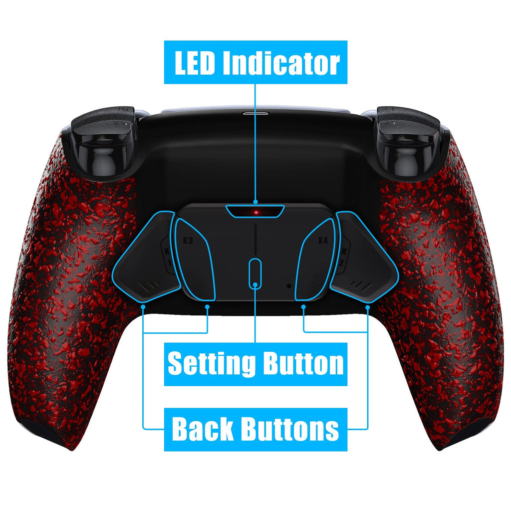 eXtremeRate Remappable RISE4 Remap Kit for PS5 Controller BDM-010/020 - Textured Red eXtremeRate