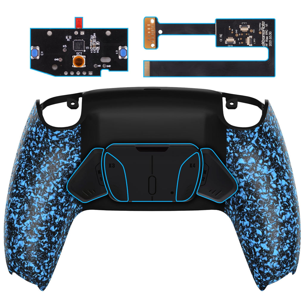 eXtremeRate Remappable RISE4 Remap Kit for PS5 Controller BDM-010/020 - Textured Blue eXtremeRate