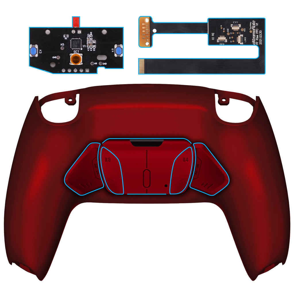 eXtremeRate Remappable RISE4 Remap Kit for PS5 Controller BDM-010/020 - Scarlet Red eXtremeRate