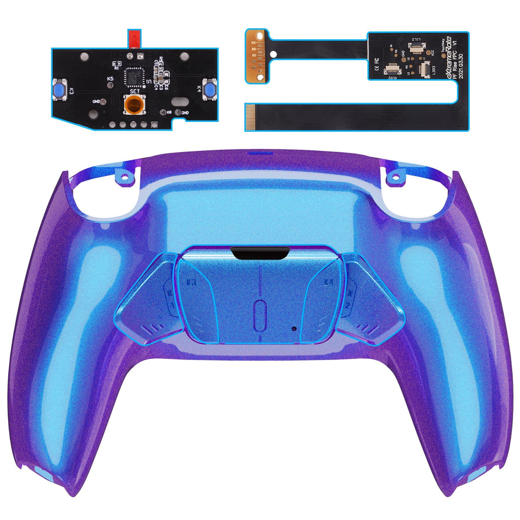 eXtremeRate Remappable RISE4 Remap Kit for PS5 Controller BDM-010/020 - Chameleon Purple Blue eXtremeRate