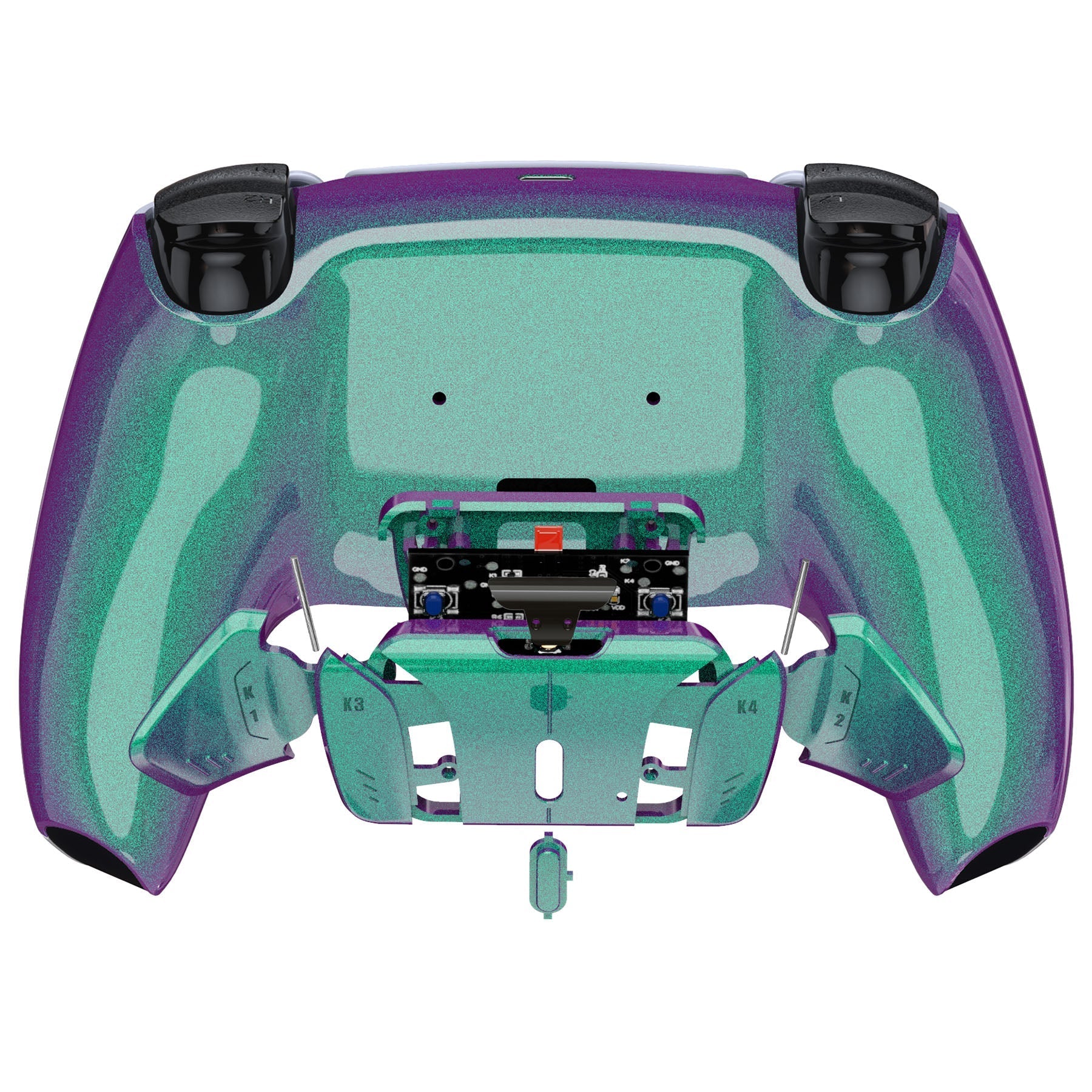 eXtremeRate Remappable RISE4 Remap Kit for PS5 Controller BDM-010/020 - Chameleon Green Purple eXtremeRate