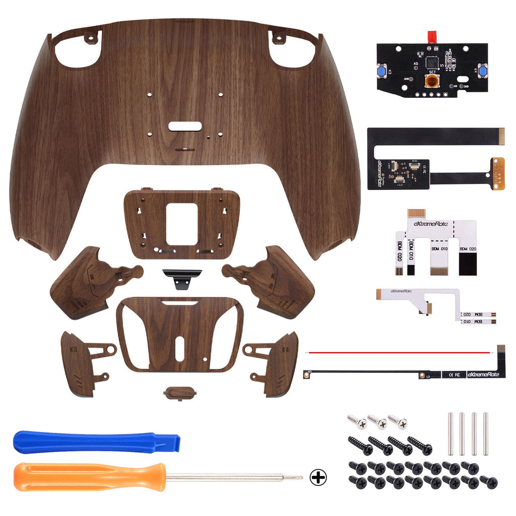 eXtremeRate Remappable RISE4 Remap Kit for PS5 Controller BDM-010/020 - Wood Grain eXtremeRate