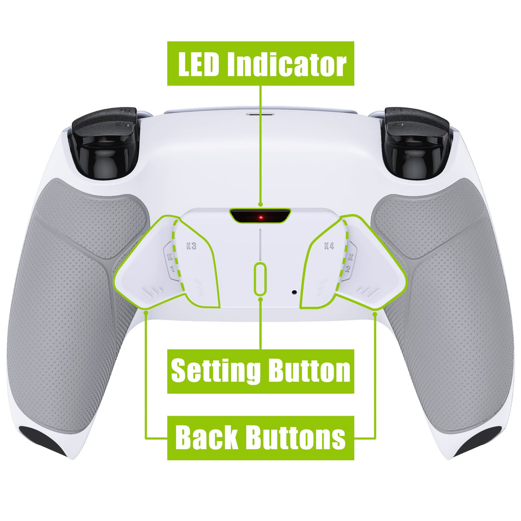 eXtremeRate Remappable RISE4 Remap Kit for PS5 Controller BDM-010/020 - Rubberized White eXtremeRate