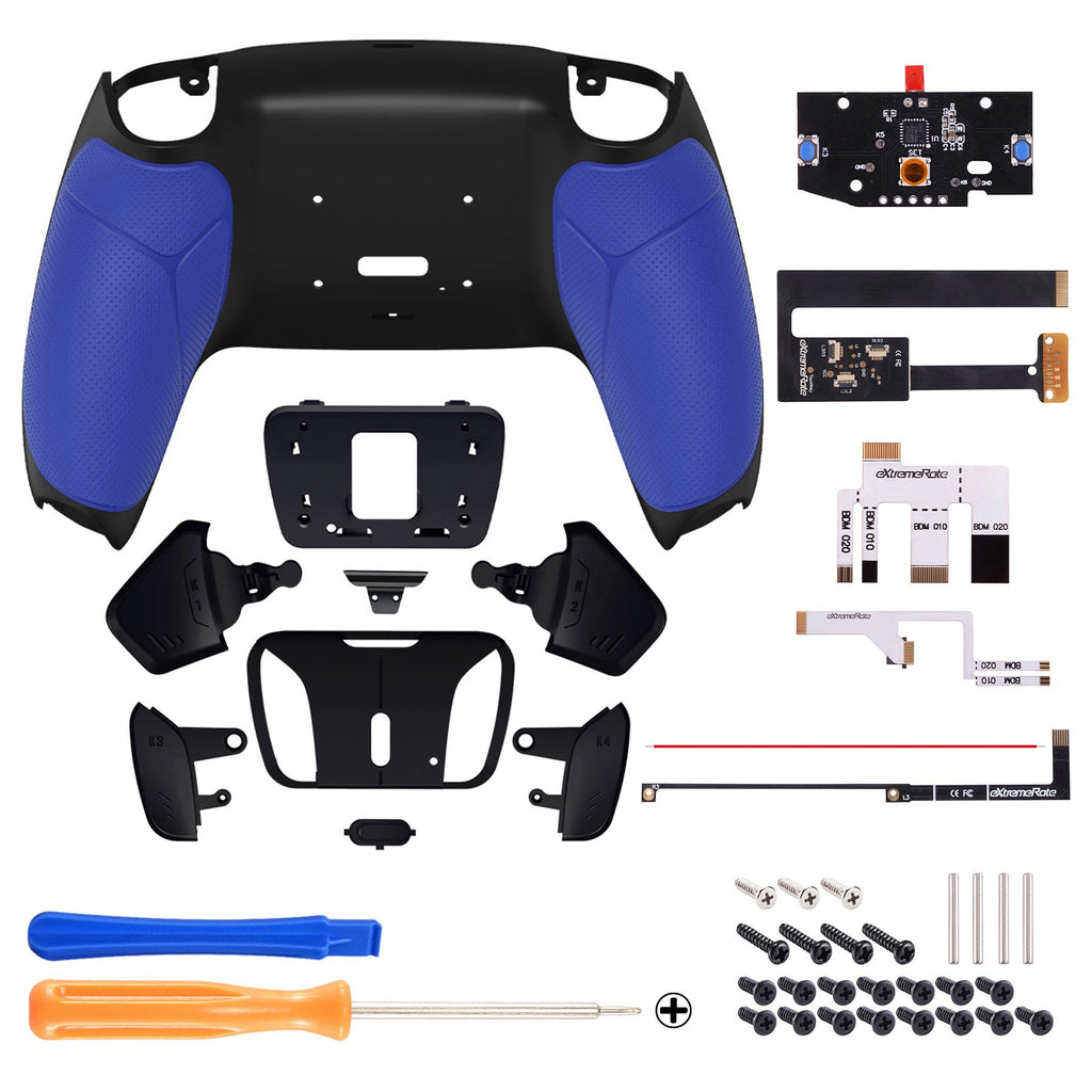 eXtremeRate Remappable RISE4 Remap Kit for PS5 Controller BDM-010/020 - Rubberized Blue eXtremeRate