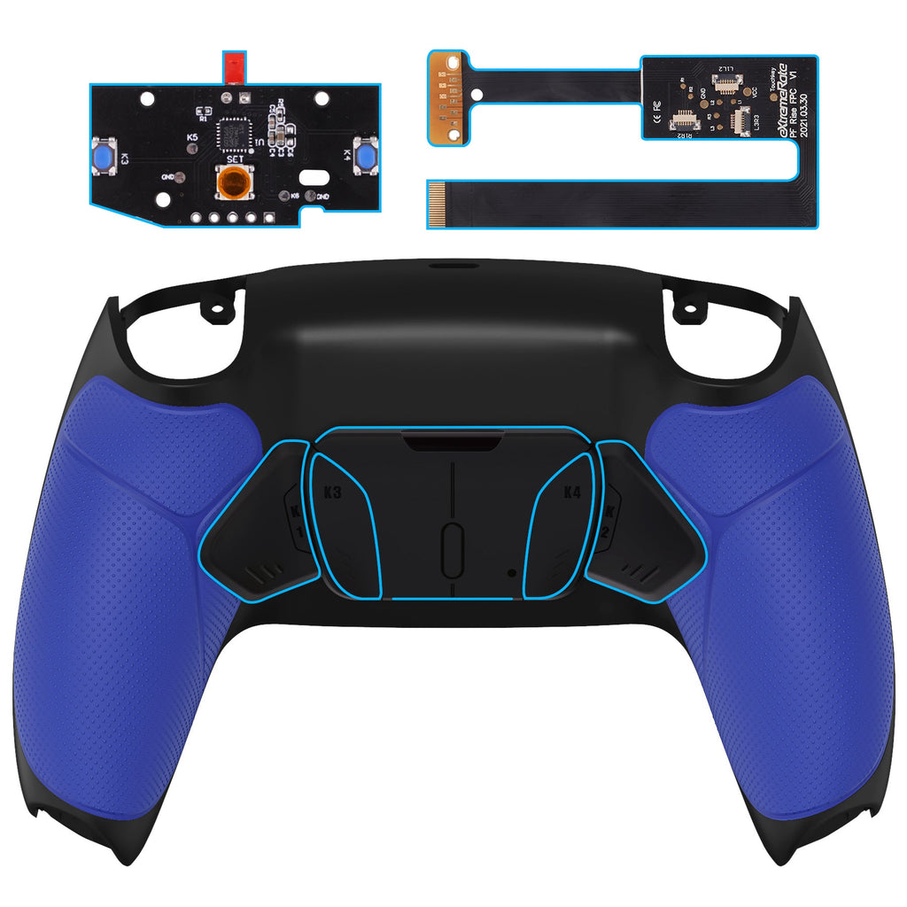 eXtremeRate Remappable RISE4 Remap Kit for PS5 Controller BDM-010/020 - Rubberized Blue eXtremeRate