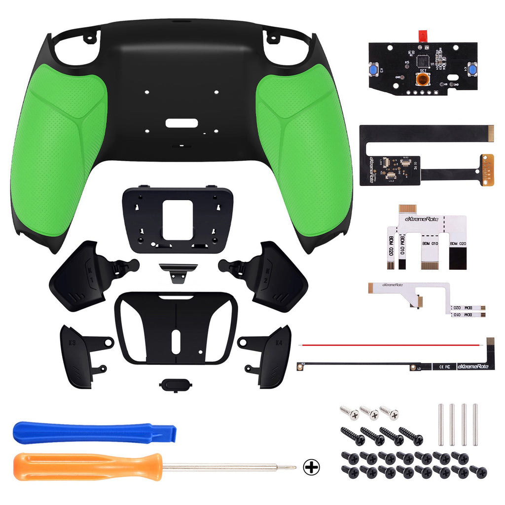 eXtremeRate Remappable RISE4 Remap Kit for PS5 Controller BDM-010/020 - Rubberized Green eXtremeRate