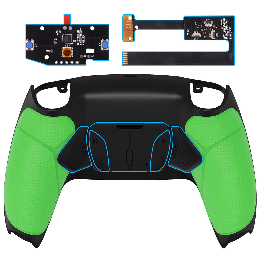 eXtremeRate Remappable RISE4 Remap Kit for PS5 Controller BDM-010/020 - Rubberized Green eXtremeRate