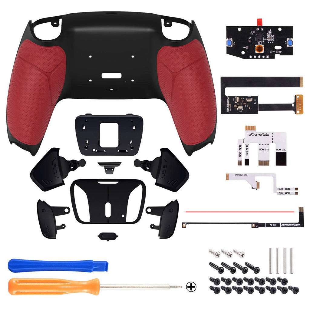 eXtremeRate Remappable RISE4 Remap Kit for PS5 Controller BDM-010/020 - Rubberized Red eXtremeRate