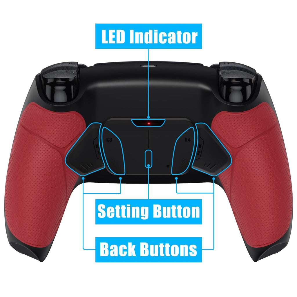 eXtremeRate Remappable RISE4 Remap Kit for PS5 Controller BDM-010/020 - Rubberized Red eXtremeRate