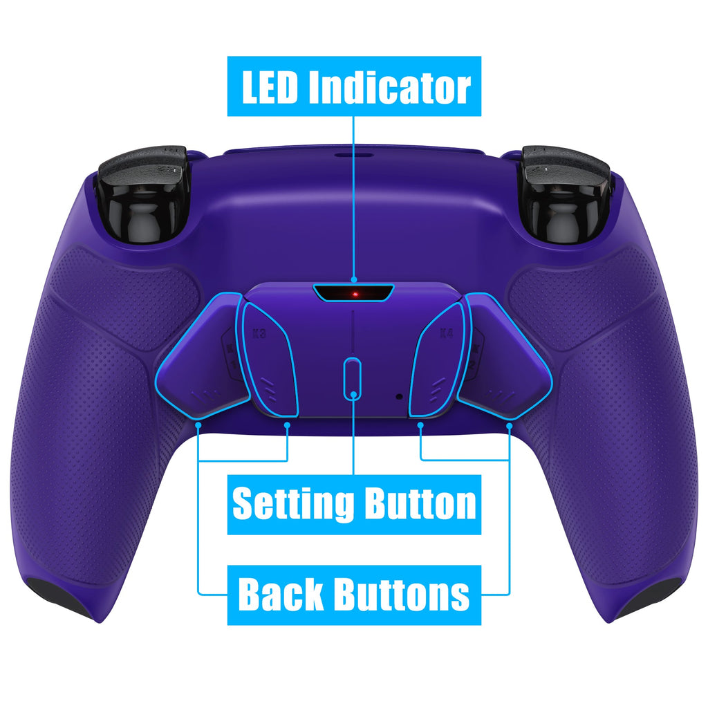 eXtremeRate Remappable RISE4 Remap Kit for PS5 Controller BDM-010/020 - Rubberized Galactic Purple eXtremeRate