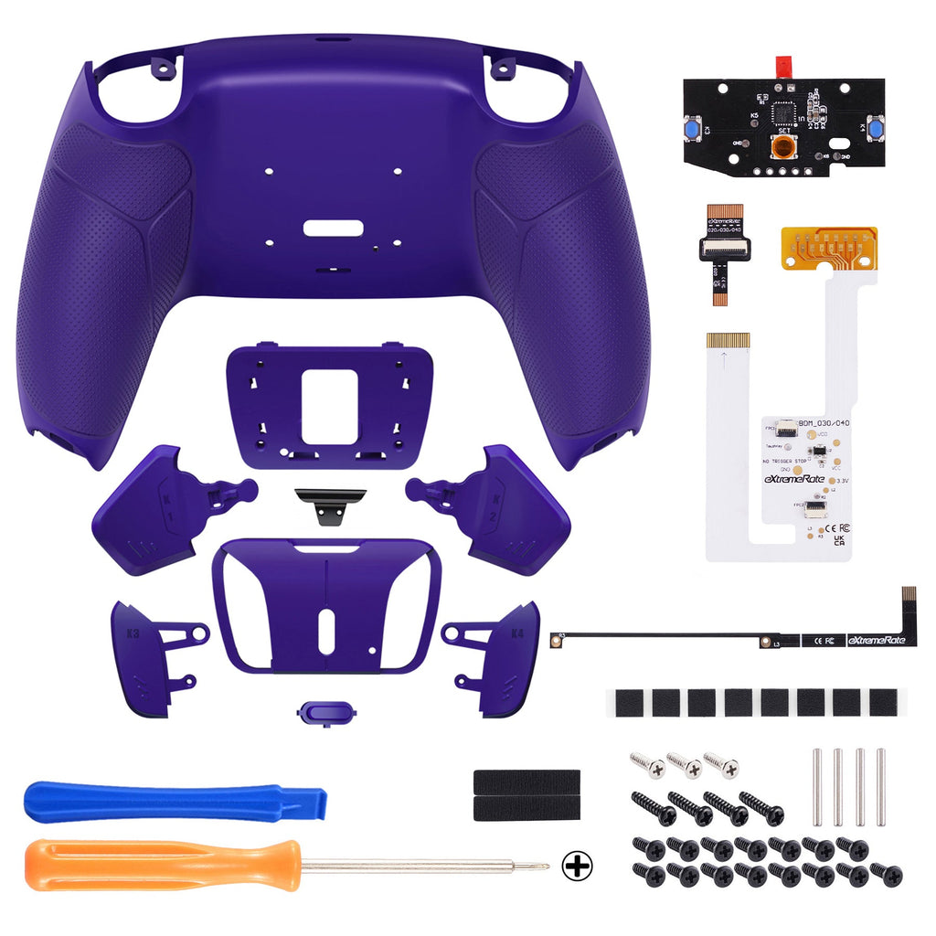 eXtremeRate Remappable RISE4 V3 Remap Kit for PS5 Controller BDM-030/040/050 - Rubberized Galactic Purple eXtremeRate