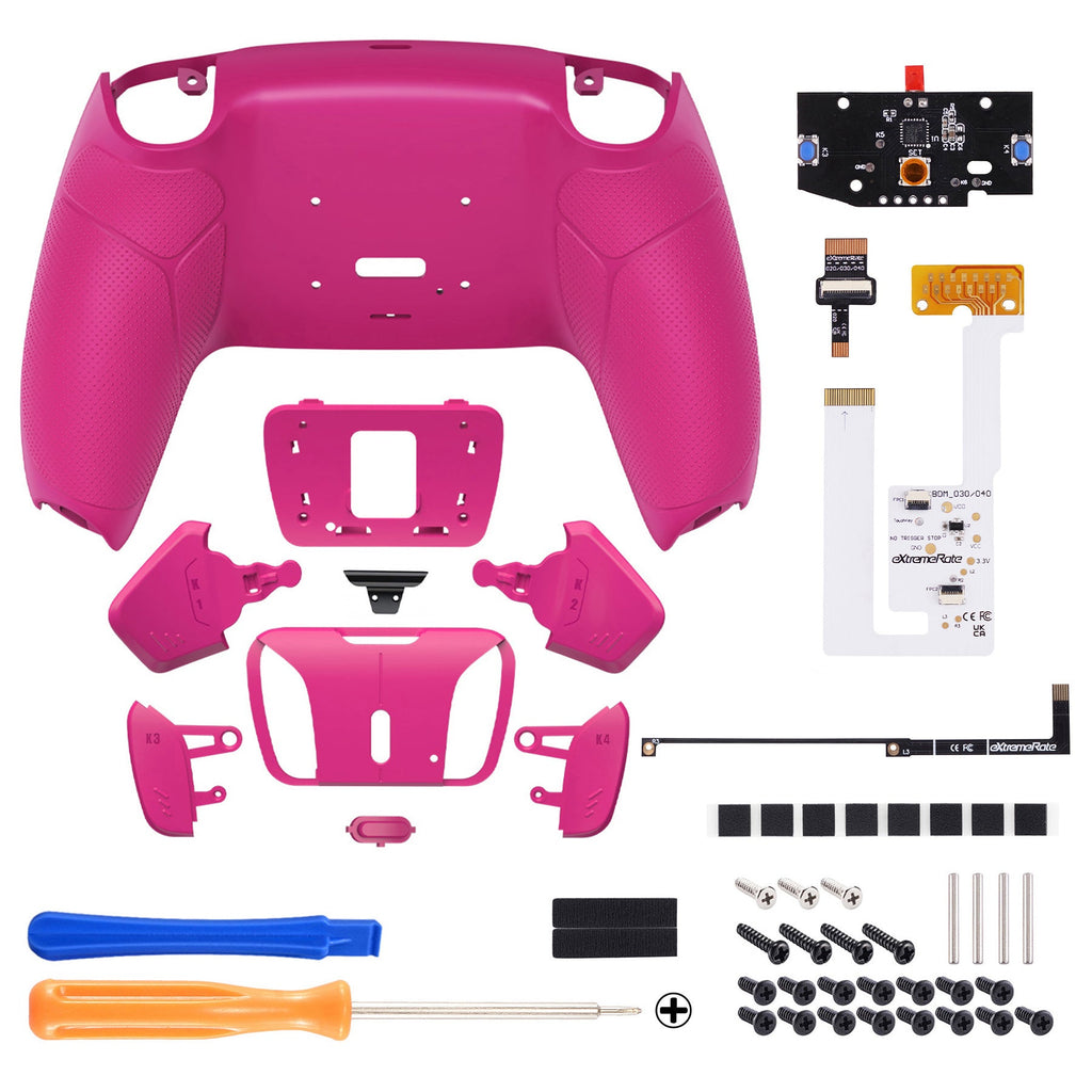 eXtremeRate Remappable RISE4 V3 Remap Kit for PS5 Controller BDM-030/040/050 - Rubberized Nova Pink eXtremeRate