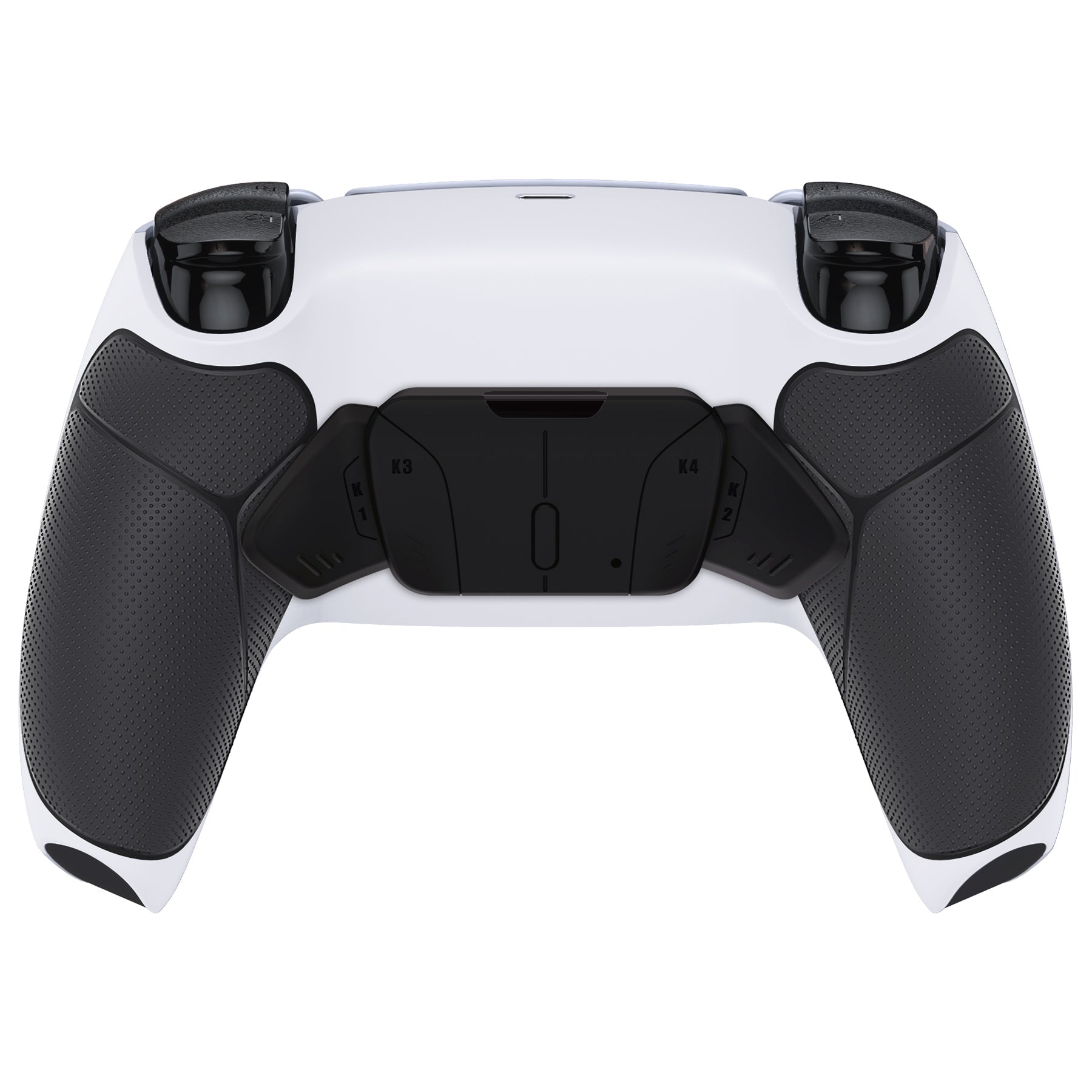 eXtremeRate Remappable RISE4 Remap Kit for PS5 Controller BDM-010/020 - Rubberized Black Grip with Black Back Paddles eXtremeRate