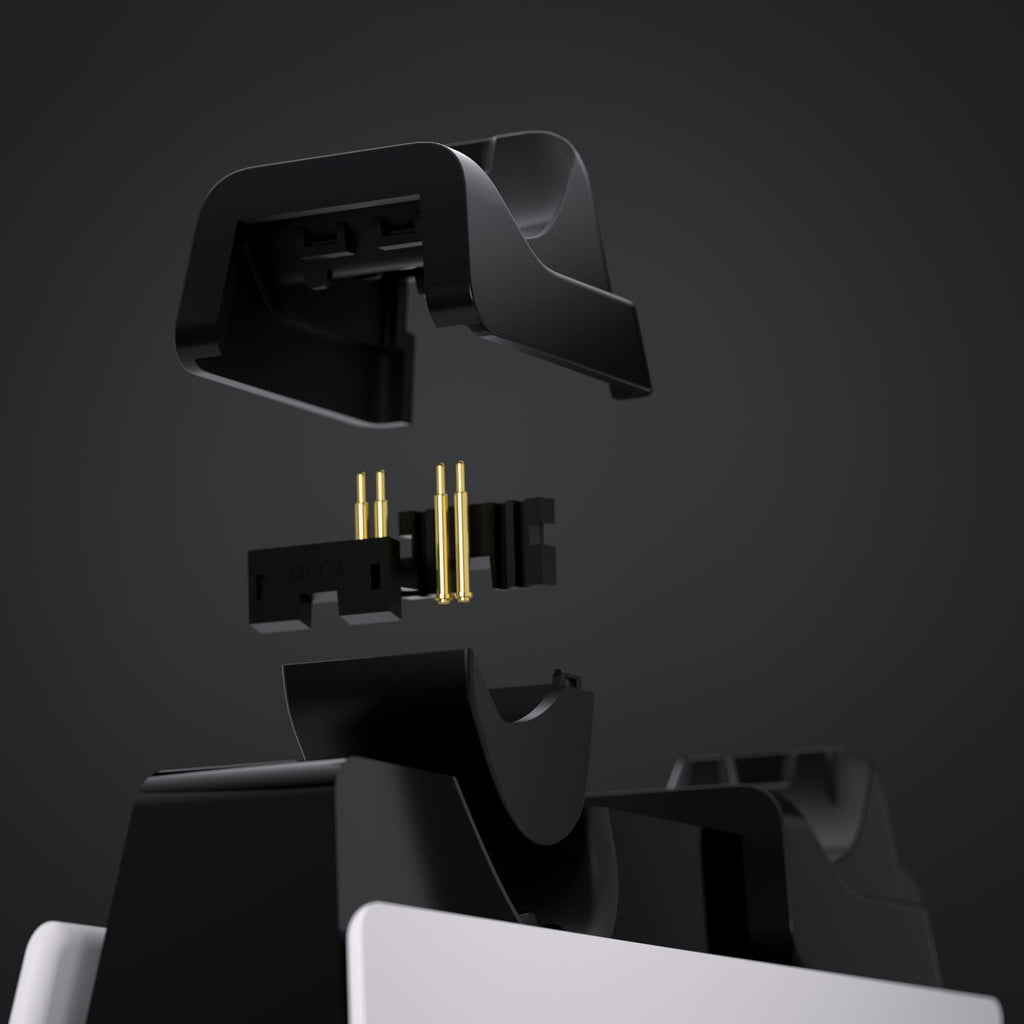 eXtremeRate Black RiseDock Kit Extension Stand for PS5 Controller Charging Dock eXtremeRate RISE & RISE4 Remap Kit, Redesigned Charging Station Extenders for PS5 Controller HEXGAMING Rival, Rival Pro & Ultimate - ZQPFM001 eXtremeRate
