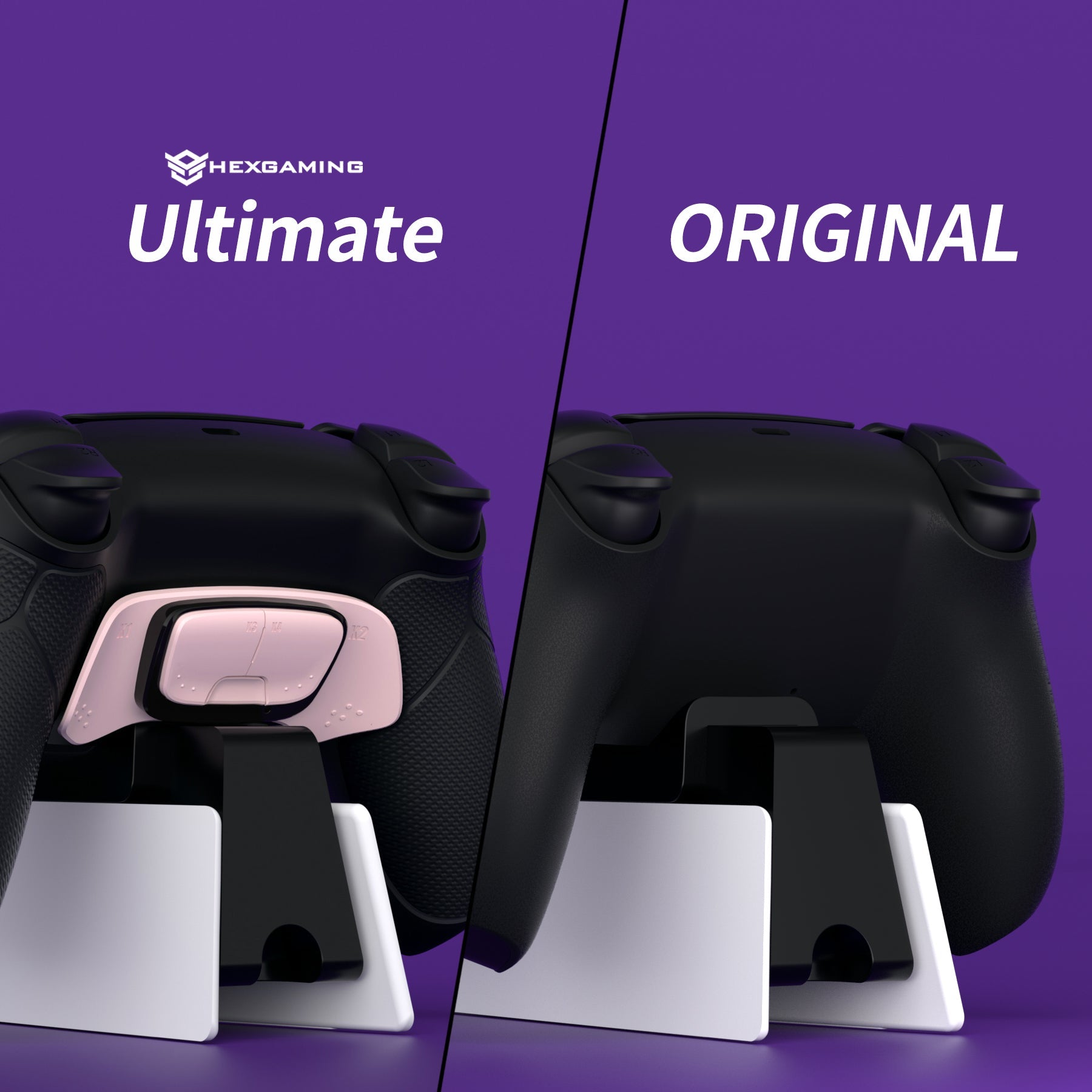eXtremeRate Black RiseDock Kit Extension Stand for PS5 Controller Charging Dock eXtremeRate RISE & RISE4 Remap Kit, Redesigned Charging Station Extenders for PS5 Controller HEXGAMING Rival, Rival Pro & Ultimate - ZQPFM001 eXtremeRate
