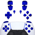 eXtremeRate Replacement Full Set Buttons Compatible with PS5 Controller BDM-030/040/050/060 - Chrome Blue eXtremeRate