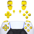 eXtremeRate Replacement Full Set Buttons Compatible with PS5 Controller BDM-030/040/050/060 - Chrome Gold eXtremeRate