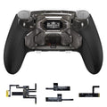 eXtremeRate BEYOND Back Paddles Kit with OLED Display & Redesigned Ergonomic Grips for PS5 Edge Controller - Rubberized Clear & Black eXtremeRate