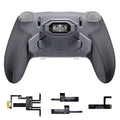 eXtremeRate BEYOND Back Paddles Kit with OLED Display & Redesigned Ergonomic Grips for PS5 Edge Controller - Rubberized New Hope Gray & Classic Gray eXtremeRate