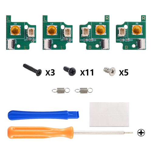 eXtremeRate Back Paddles Replacement Switch Board Kit for PS5 Edge Controller, Custom Redesigned LB RB Buttons Enhancement Repair Parts - Without Back Buttons eXtremeRate