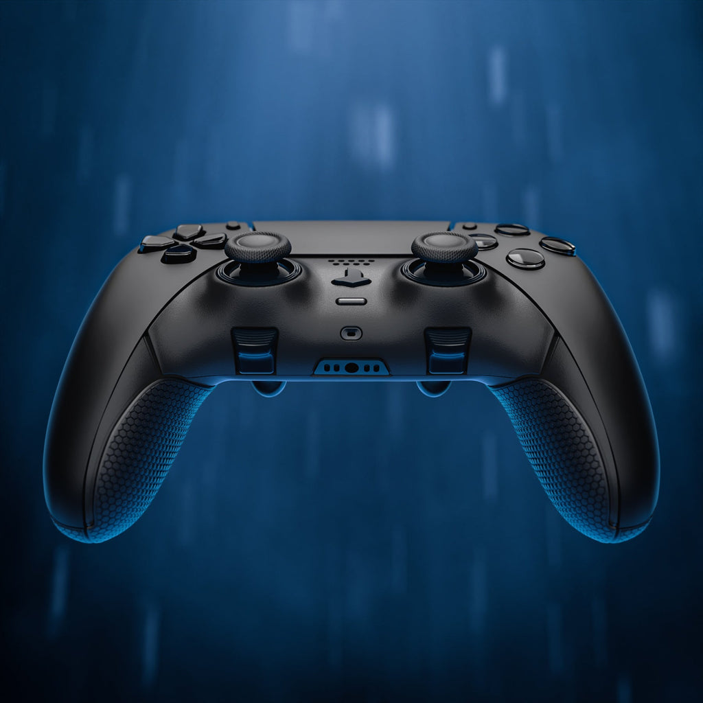 eXtremeRate Beyond-ARC Bottom Shell Kit with Rubberised Grip for PS5 Edge Controller - Black eXtremeRate