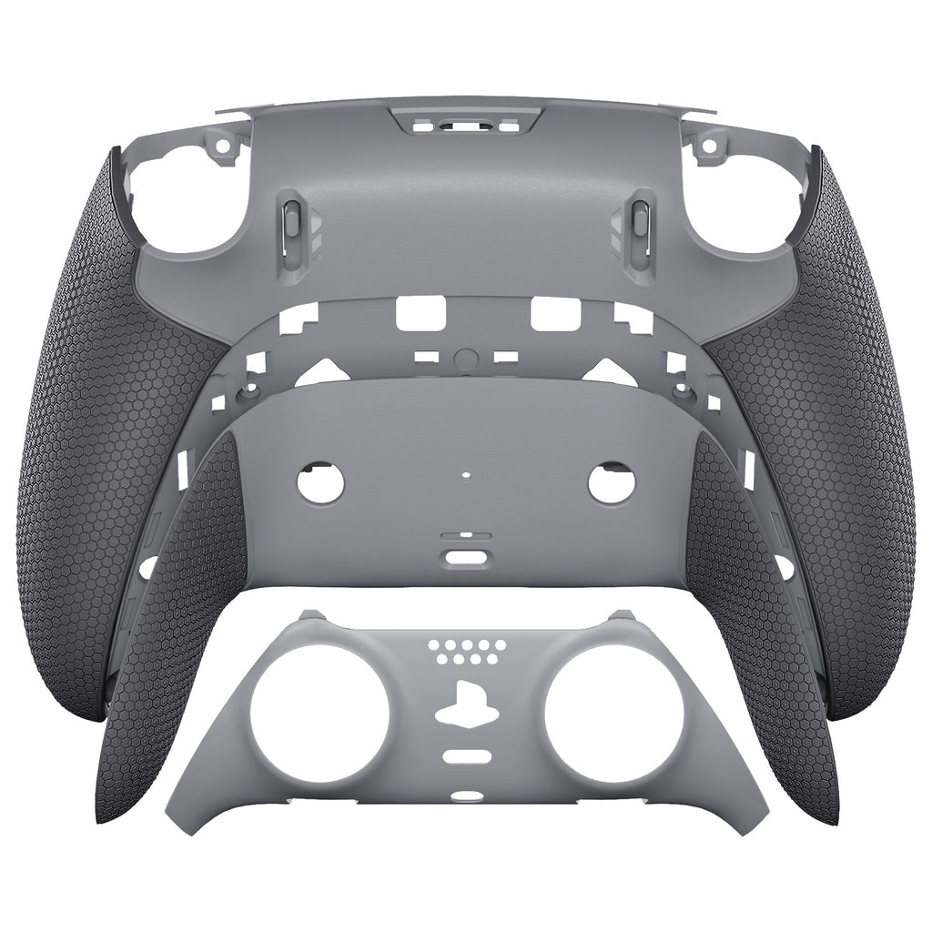 eXtremeRate Beyond-ARC Bottom Shell Kit with Rubberised Grip for PS5 Edge Controller - New Hope Gray & Classic Gray eXtremeRate