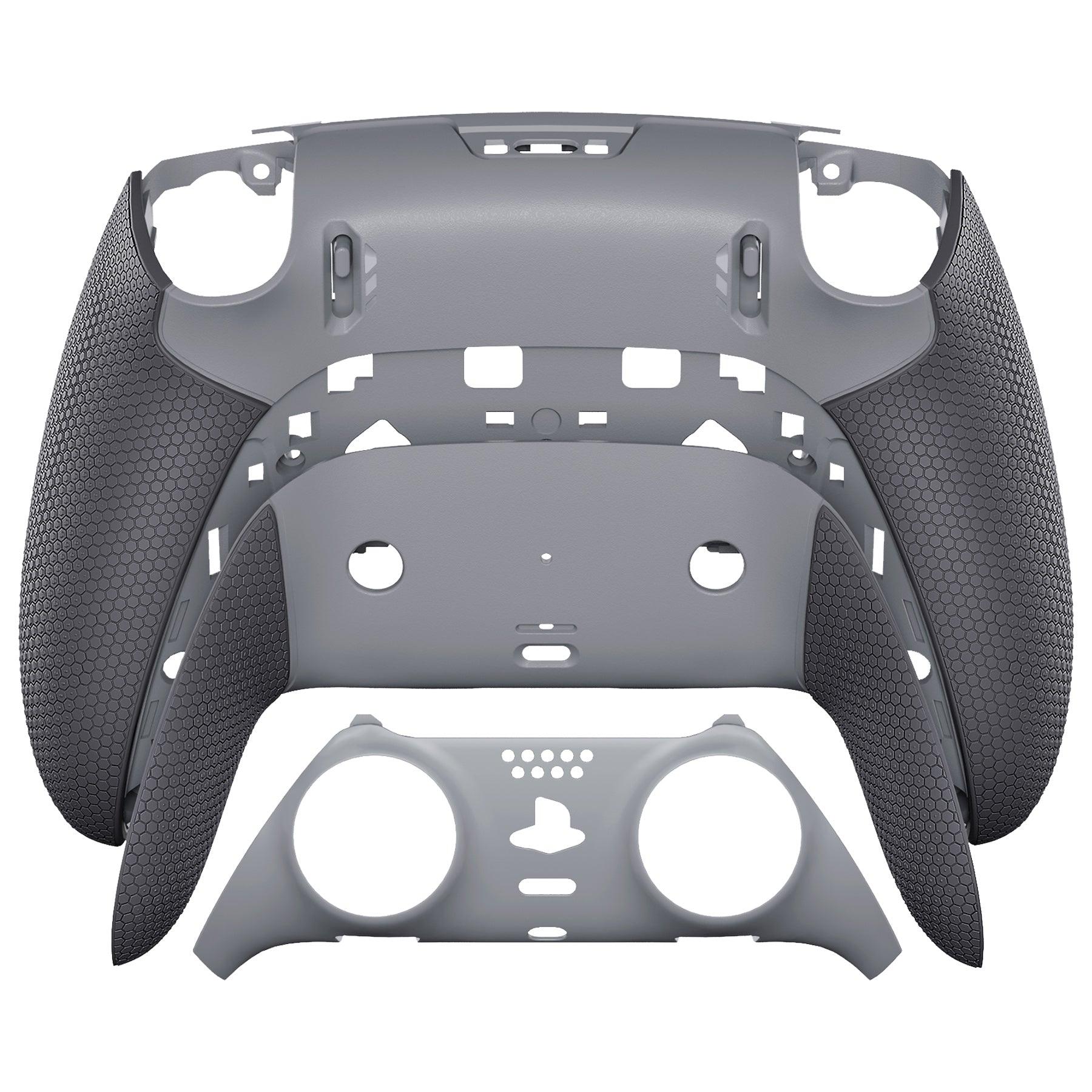 eXtremeRate Beyond-ARC Bottom Shell Kit with Rubberised Grip for PS5 Edge Controller - New Hope Gray & Classic Gray eXtremeRate