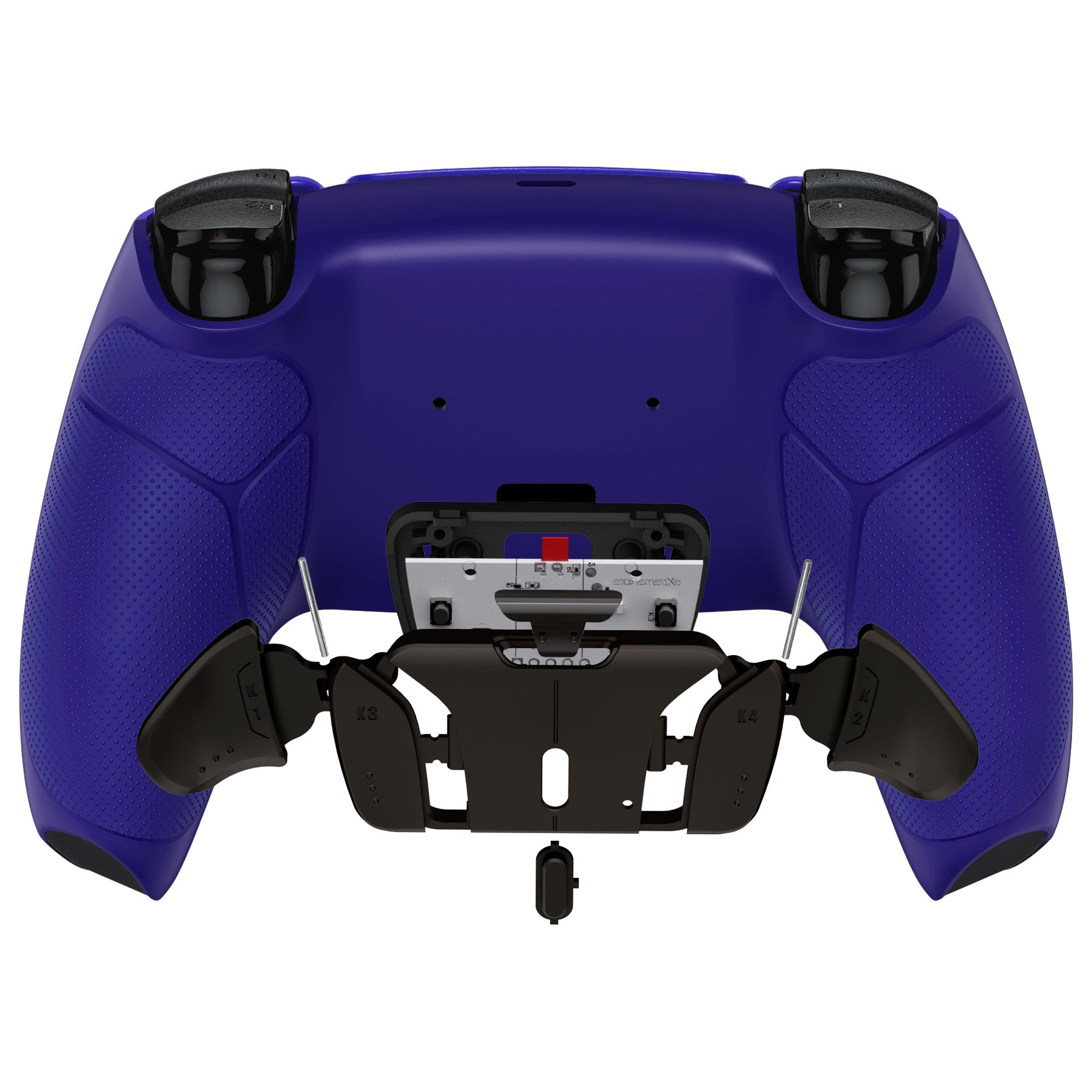 eXtremeRate Black Real Metal Buttons (RMB) Version RISE4 V3 Remap Kit for PS5 Controller BDM-030/040/050 - Rubberized Cobalt Blue eXtremeRate