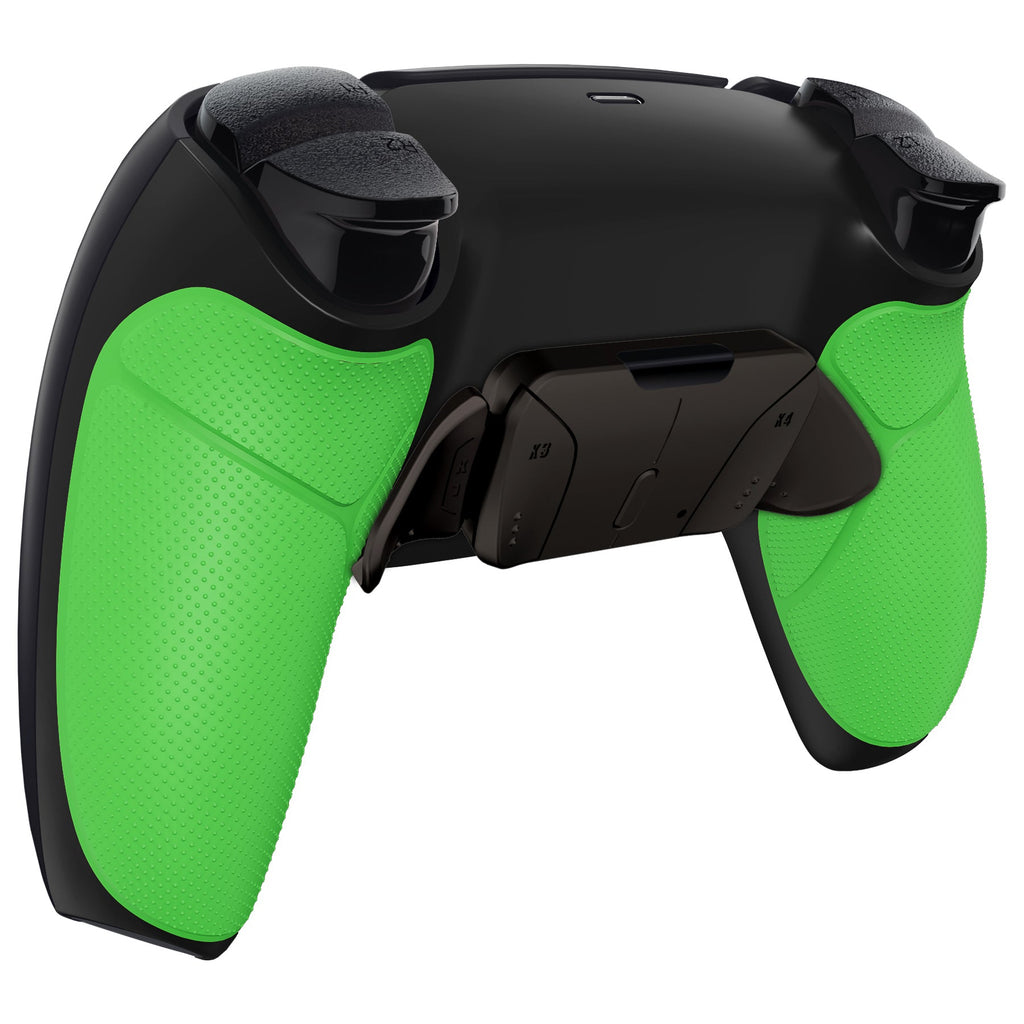 eXtremeRate Black Real Metal Buttons (RMB) Version RISE4 V3 Remap Kit for PS5 Controller BDM-030/040/050 - Rubberized Green eXtremeRate