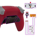 eXtremeRate Black Real Metal Buttons (RMB) Version RISE4 V3 Remap Kit for PS5 Controller BDM-030/040/050 - Rubberized Volcanic Red eXtremeRate