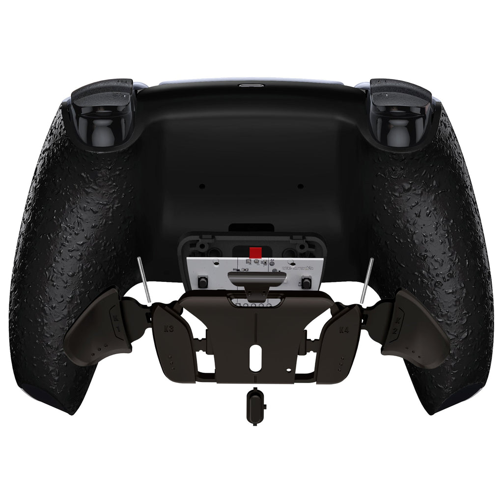eXtremeRate Black Real Metal Buttons (RMB) Version RISE4 V3 Remap Kit for PS5 Controller BDM-030/040/050 - Textured Black eXtremeRate