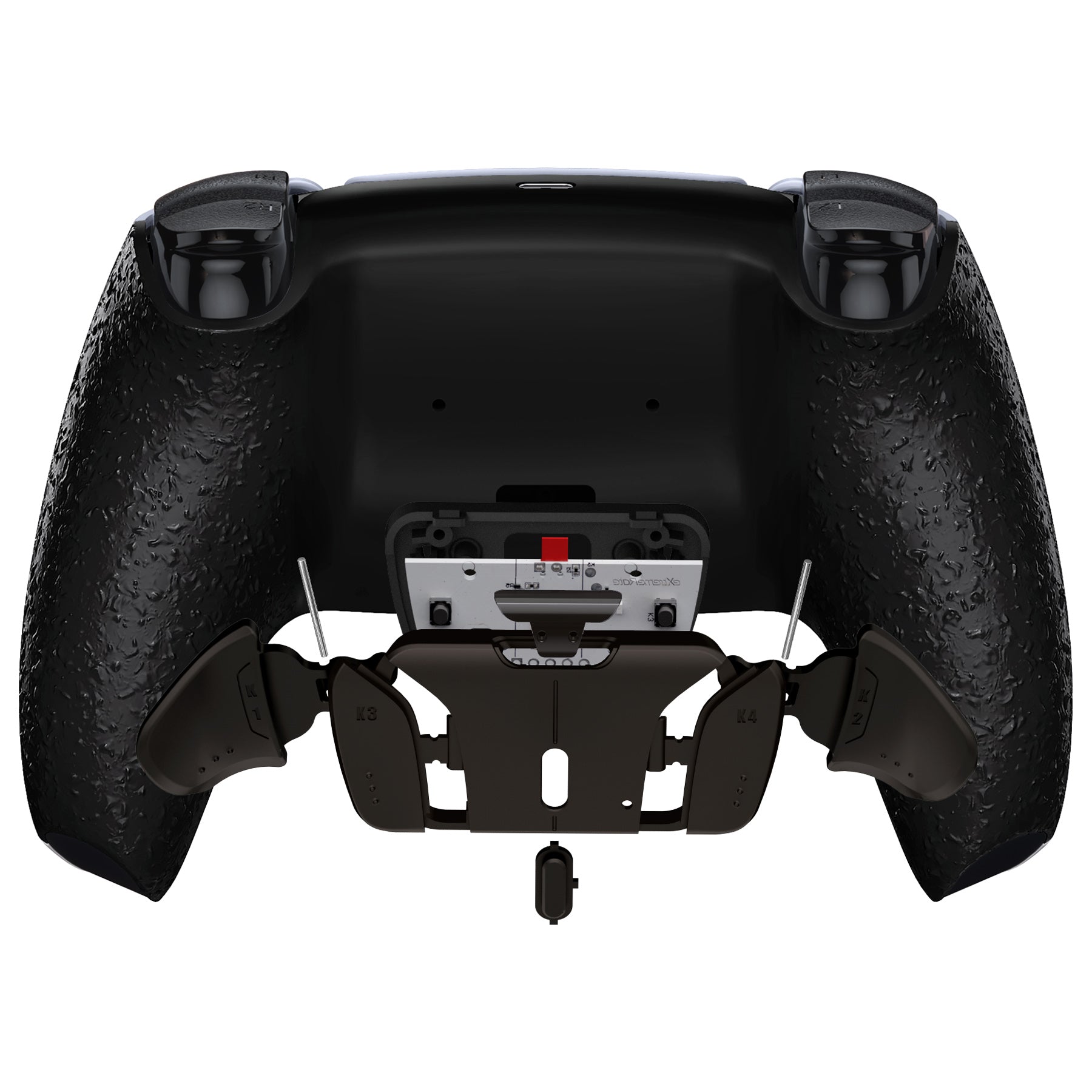 eXtremeRate Black Real Metal Buttons (RMB) Version RISE4 V3 Remap Kit for PS5 Controller BDM-030/040/050 - Textured Black eXtremeRate