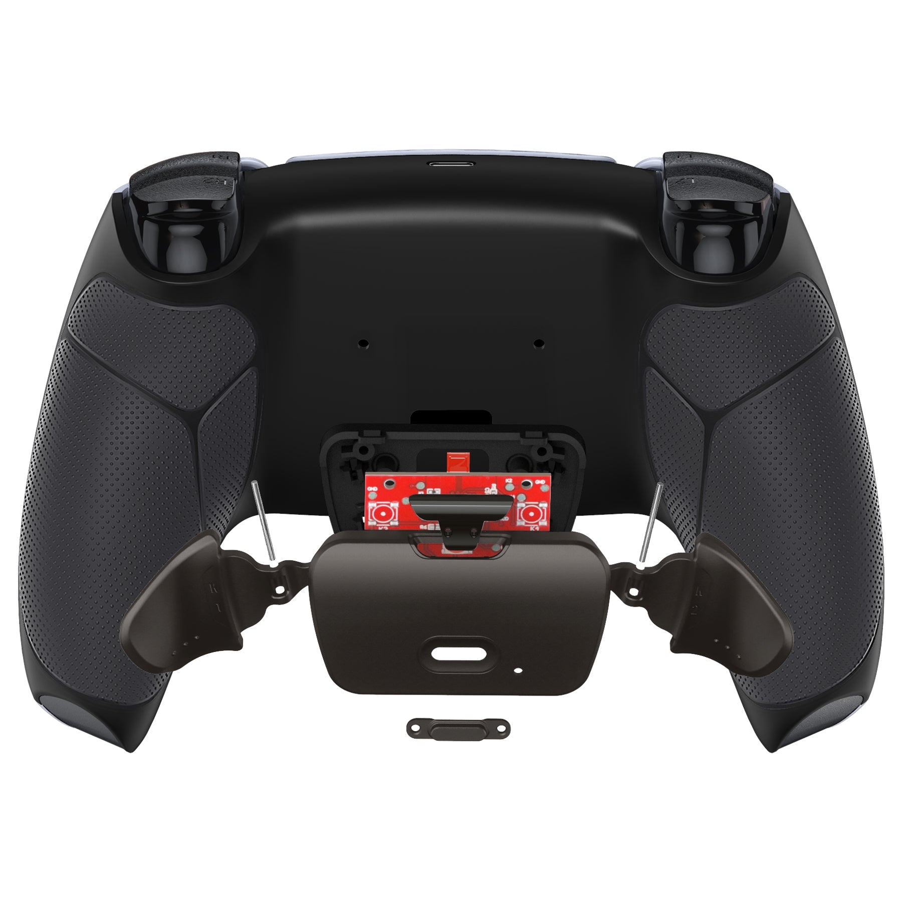 eXtremeRate Black Real Metal Buttons (RMB) Version RISE V3 Remap Kit for PS5 Controller BDM-030/040/050 - Rubberized Black eXtremeRate