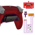 eXtremeRate Black Real Metal Buttons (RMB) Version RISE V3 Remap Kit for PS5 Controller BDM-030/040/050 - Scarlet Red eXtremeRate