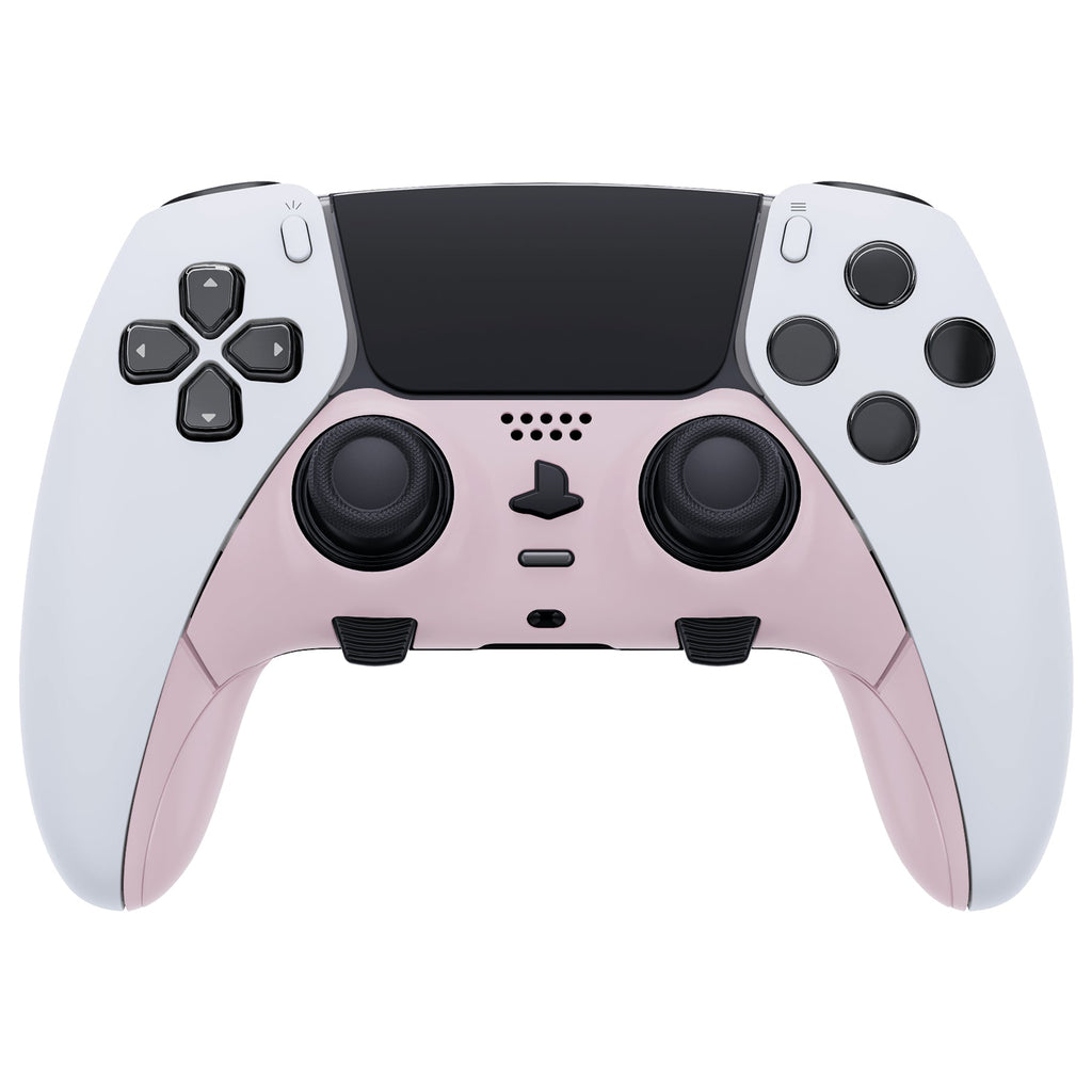 eXtremeRate Replacement Top Bottom Decorative Trim Shell Compatible with PS5 Edge Controller - Cherry Blossoms Pink eXtremeRate