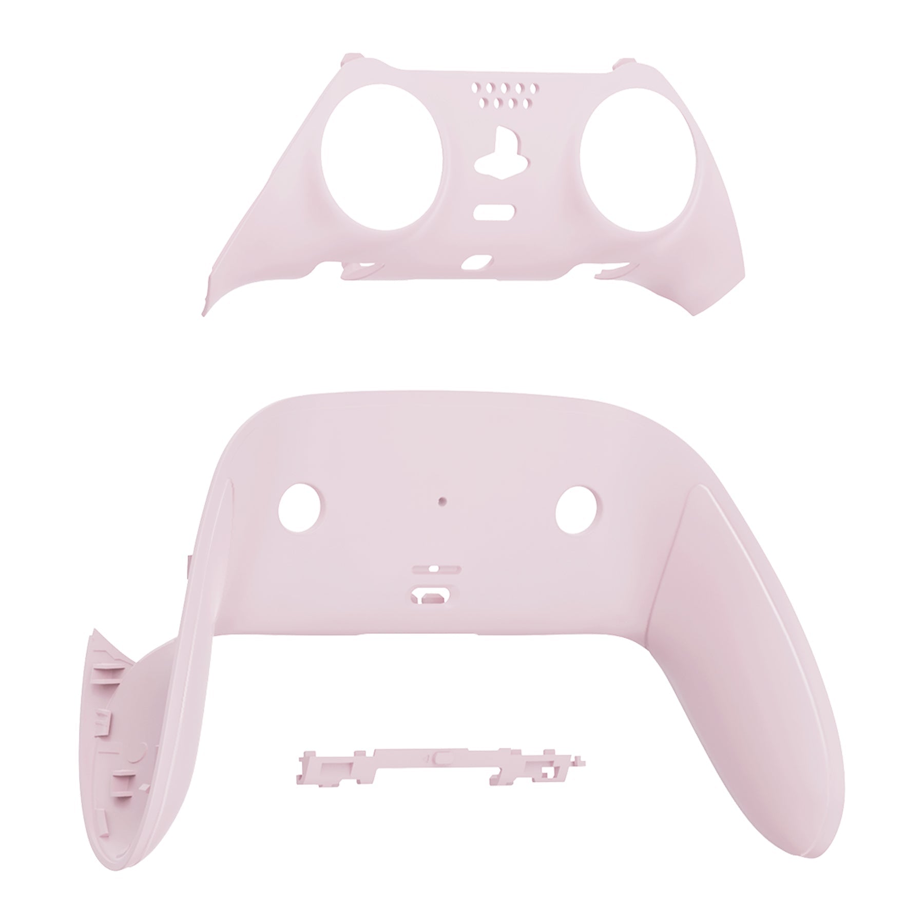 eXtremeRate Replacement Top Bottom Decorative Trim Shell Compatible with PS5 Edge Controller - Cherry Blossoms Pink eXtremeRate