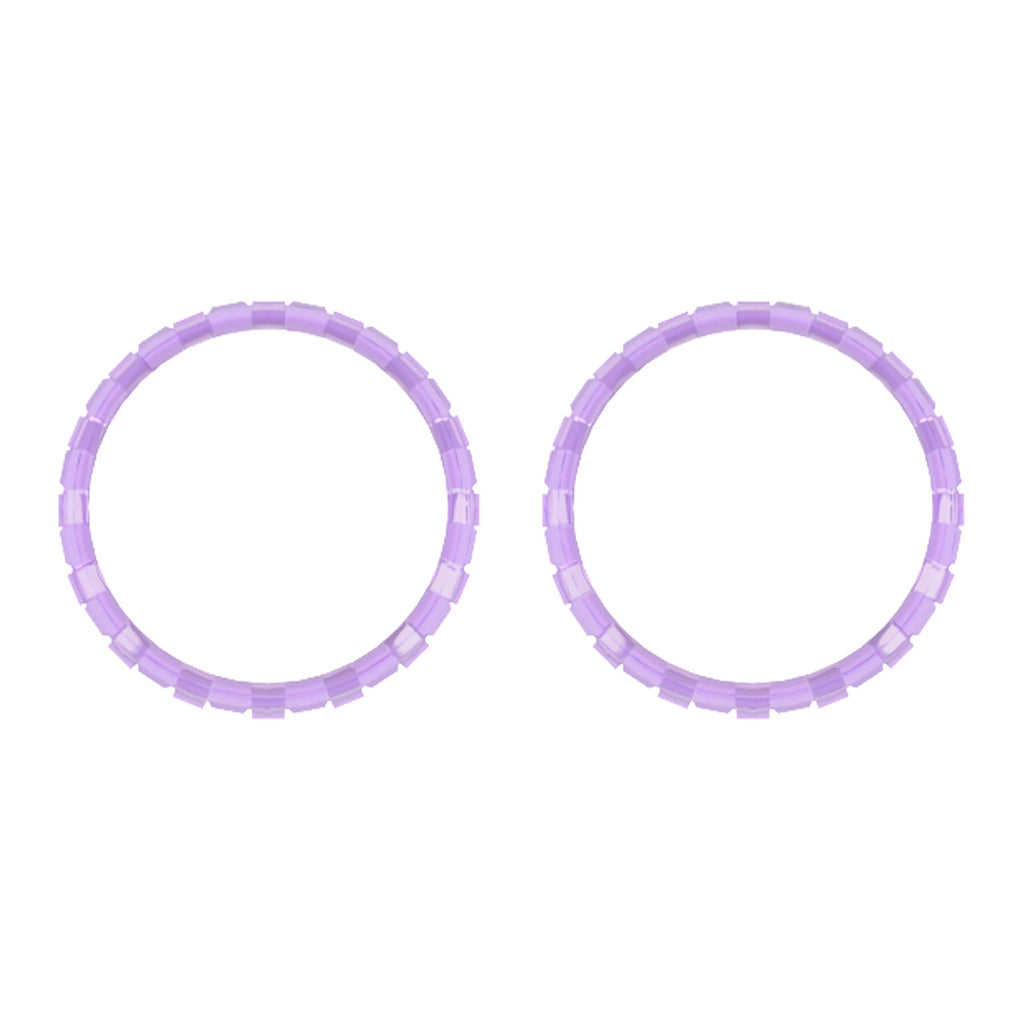 eXtremeRate Custom Replacement Accent Rings for PS5 Controller - Clear Atomic Purple eXtremeRate