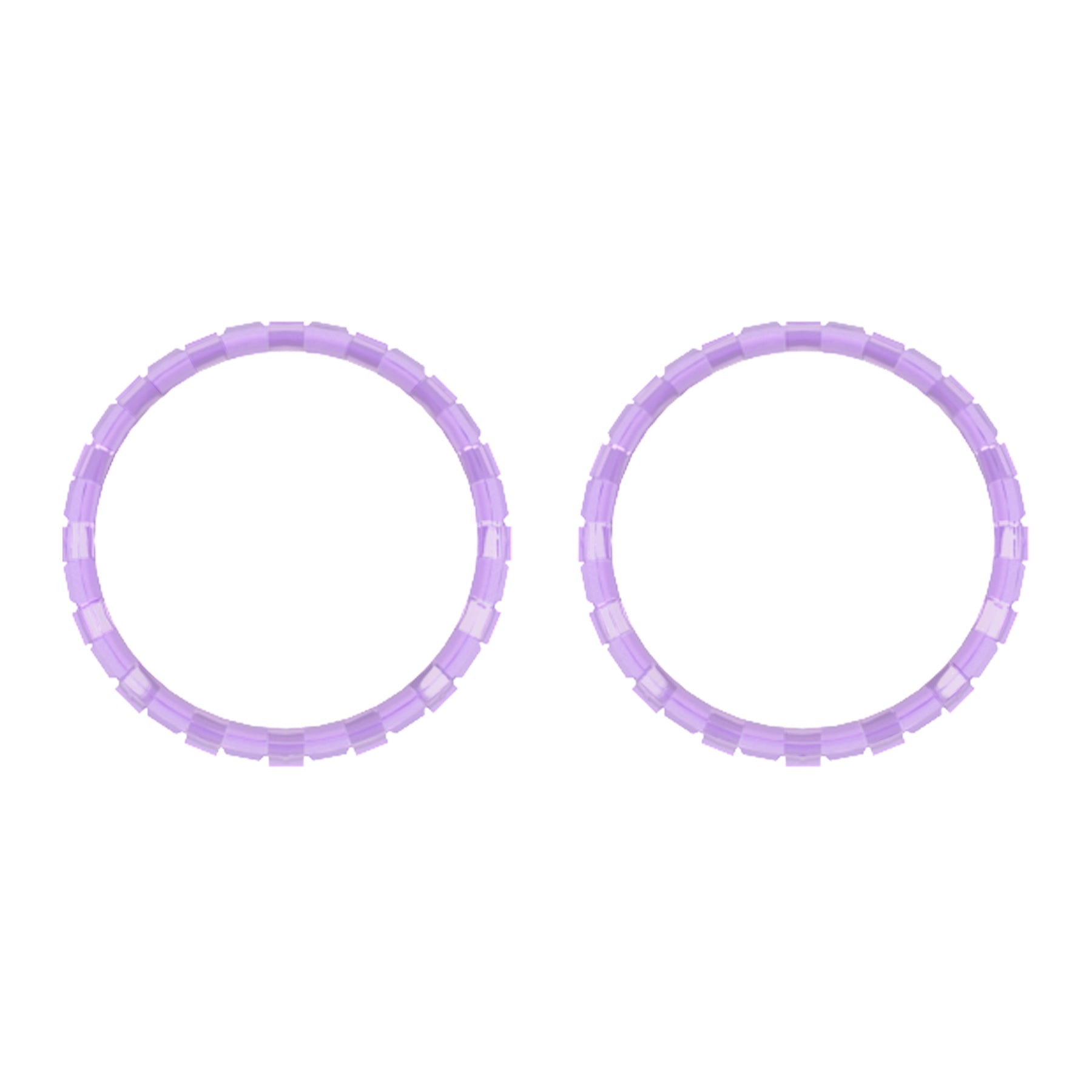 eXtremeRate Custom Replacement Accent Rings for PS5 Controller - Clear Atomic Purple eXtremeRate