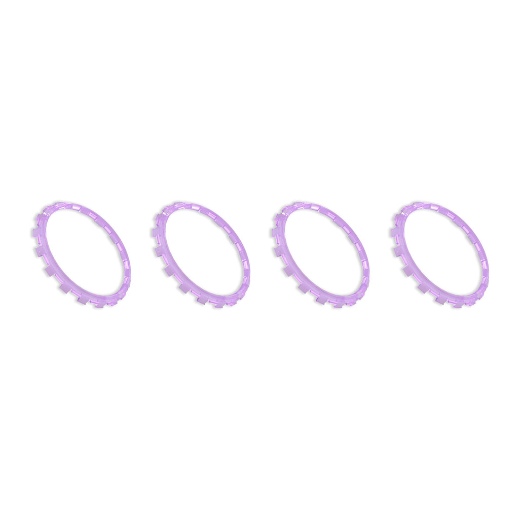 eXtremeRate Custom Replacement Accent Rings for PS5 Controller - Clear Atomic Purple eXtremeRate