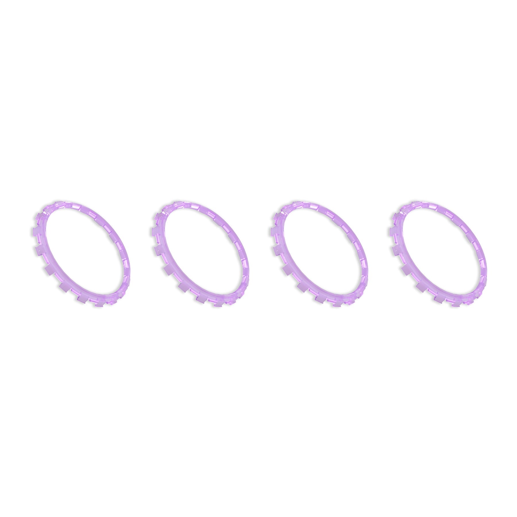 eXtremeRate Custom Replacement Accent Rings for PS5 Controller - Clear Atomic Purple eXtremeRate